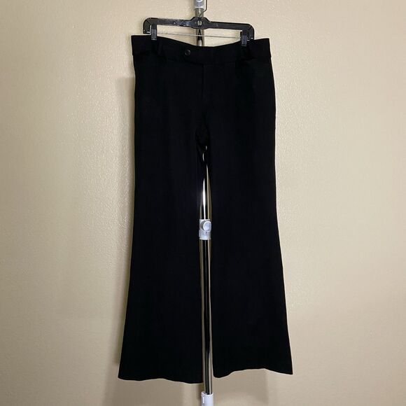 Banana Republic Jackson Fit Women Size 12 Stretch Black Trousers - Picture 1 of 16